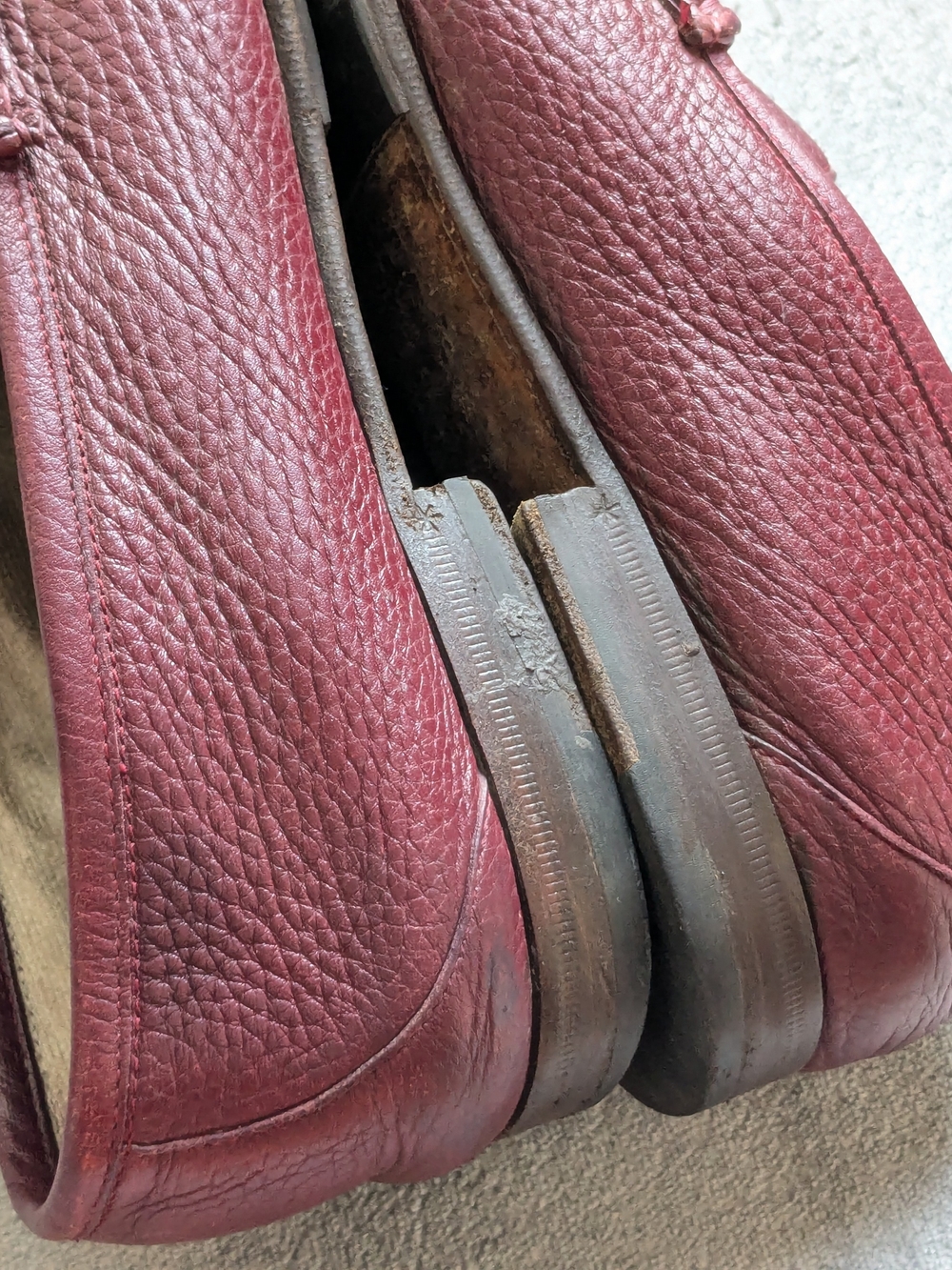 Gucci Men's Burgundy Pebbled Leather Horsebit Loafers US 11.5 - Picture 8 of 15